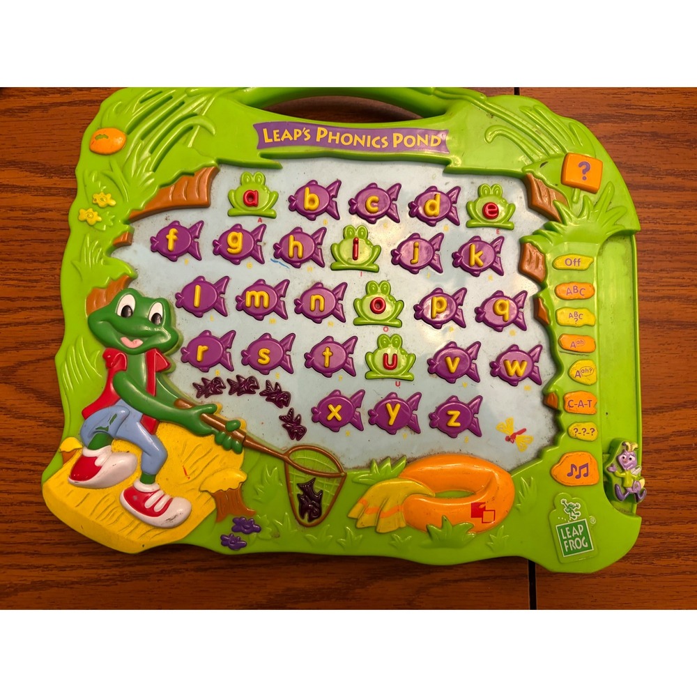Vintage 2000 LeapFrog Phonics Pond Interactive Alphabet Learning Toy Green